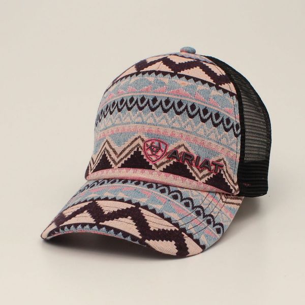 Ariat Damen CAP, Indianisches Muster, mit Zopfloch