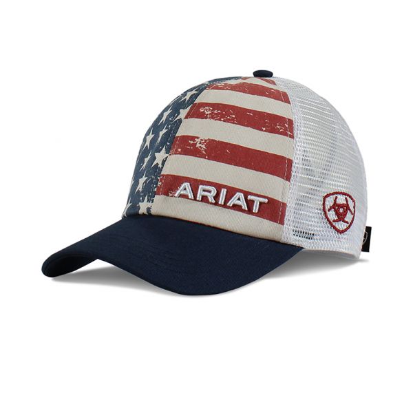Ariat Damen CAP, US-Flagge in Distressed-Optik