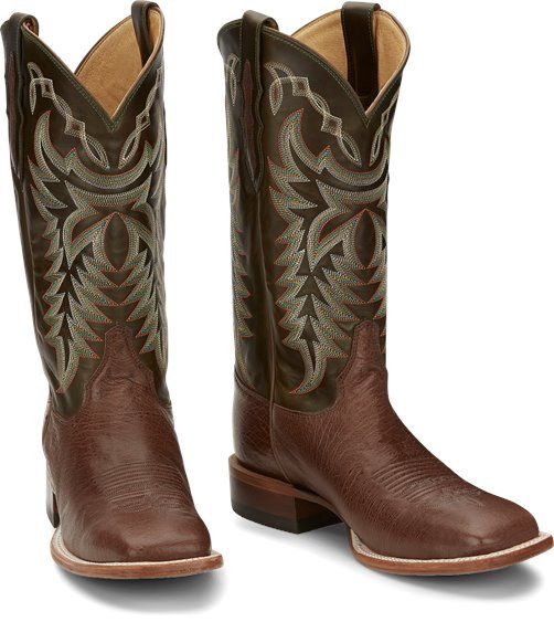 Justin Herren Boot "Pascoe Smooth Ostrich" in Kango Cowboy