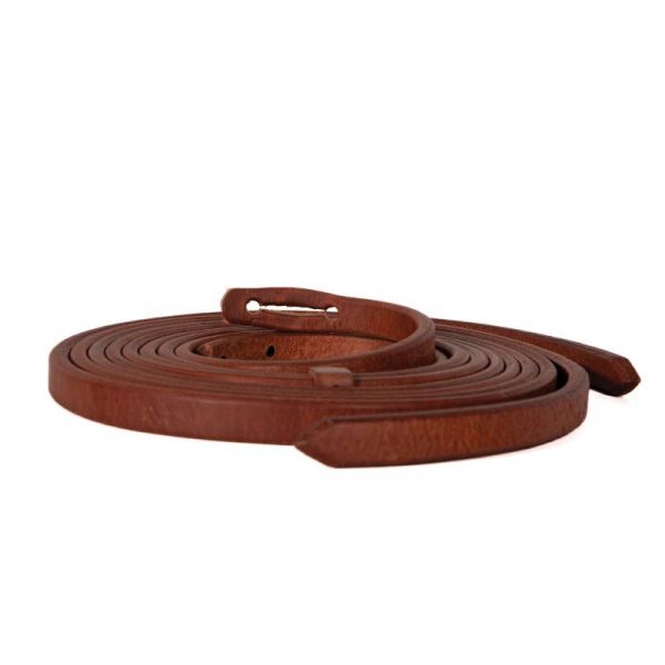 Zügel Prof. Choice,Harness Leder mit Schlitz (No-Loop Reins) 1,6 cm breit, dunkel