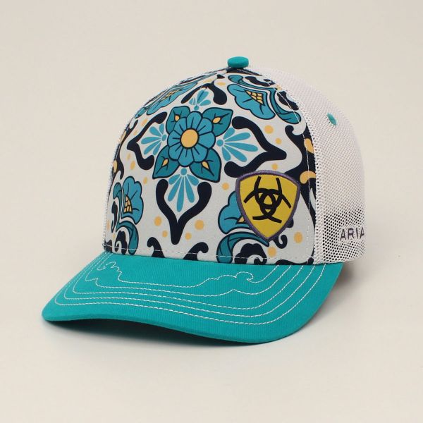 Ariat Damen CAP, BLUMEN MARINEBLAU