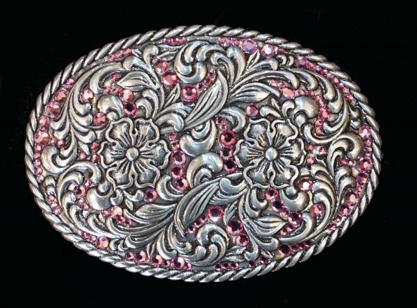 Buckle mit Strass pink