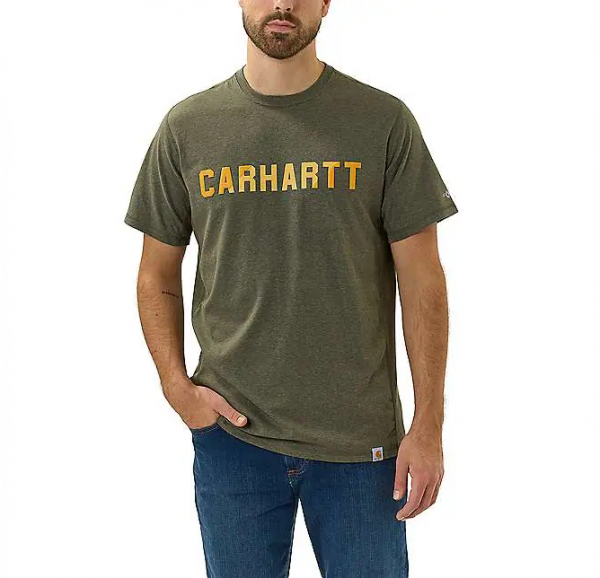 Carhartt Herren-T-Shirt FORCE™ RELAXED FIT MIDWEIGHT SHORT-SLEEVE BLOCK LOGO