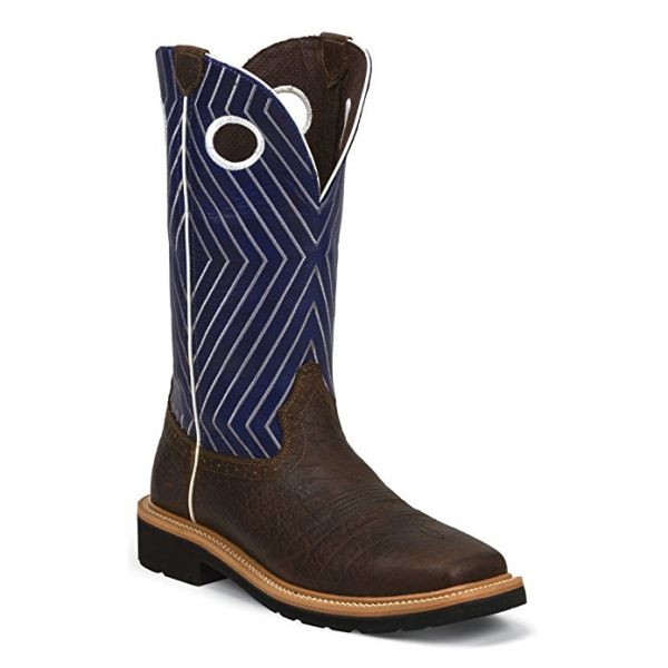Justin Herren Work Boot STAMPEDE Purple Square