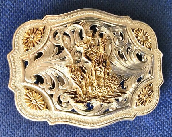 Montana Silversmiths Buckle Calf Roping Motiv