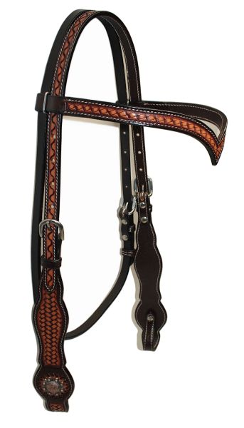 Kopfstück - "EE Tack" Show Kopfstück - "V" Stirnband - L-221