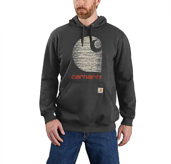 Carhartt Herren Hoodie mit Carhartt Logo und Rain Defender
