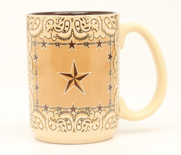 Kaffeebecher, Mug, Leather tan, Texas Star