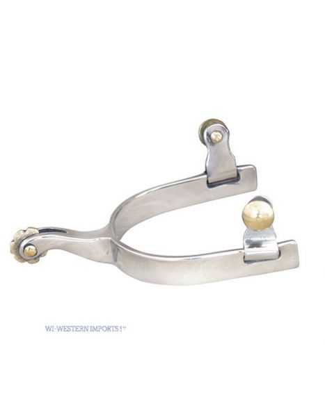 Westernsporen Edelstahl glänzend