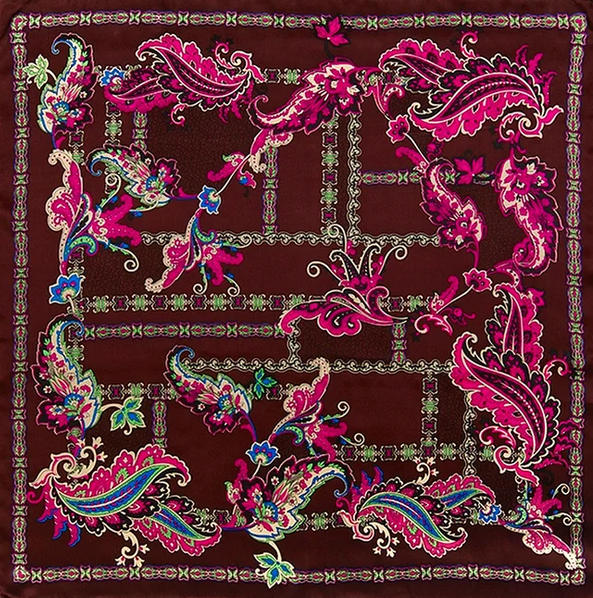 Seidentuch "Charmeuse" Silk Scarf versch. Muster und Farben