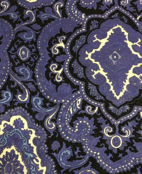 Seidentuch "Purple and Black Paisley Jacquard"