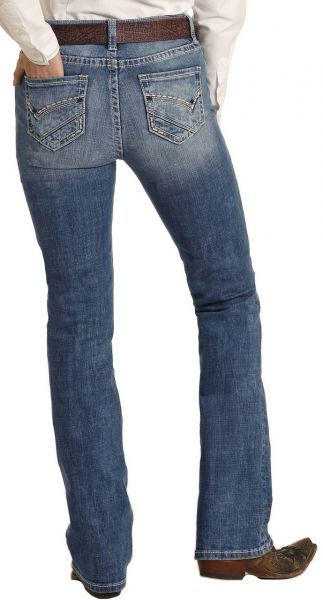 Rock&Roll Damen Jeans Mid Rise Bootcut Riding