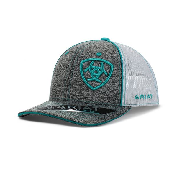 Ariat Youth CAP, Grau meliert, Türkis