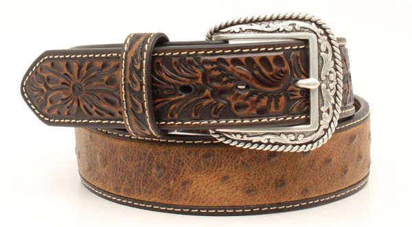 Gürtel Herren "Ariat Straußendruck Muster"