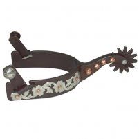 Spur Western Flowers w/copper Centers Antique 12 Point Rowel