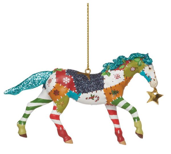 Painted Ponies 2023 Holiday Patchwork Pony Ornament