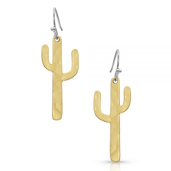 Montana Silversmiths Golden Cactus Earrings