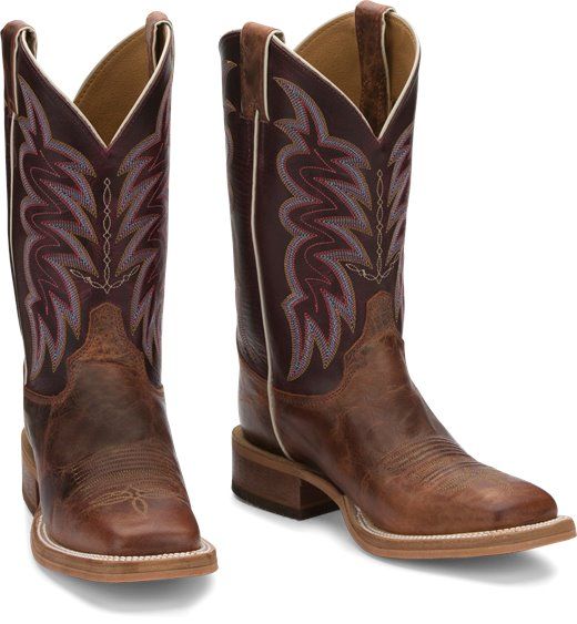 Justin Damen Boot "YANCEY" in Distressed Brown